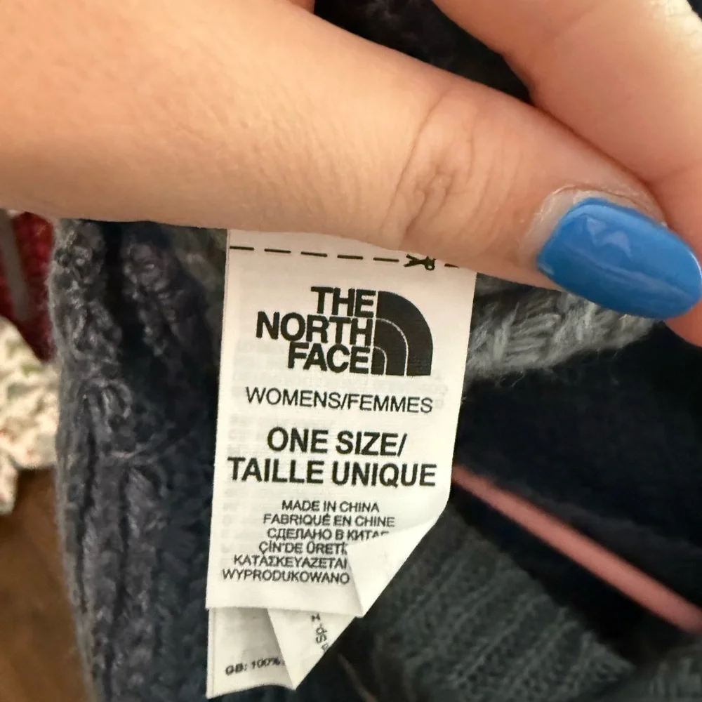 The North Face Blue Knit scarf